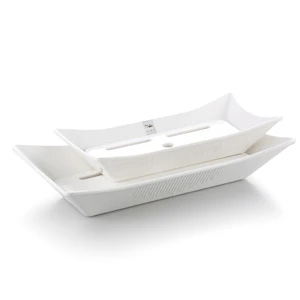 Блюдо для подачи 43,2*23*8,5 см прямоуг. White пластик меламин P.L. Proff Cuisine