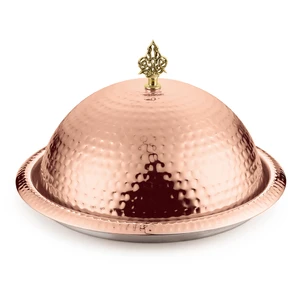 Блюдо для подачи d 40 см h18 см нерж. с нерж. крышкой медное покрытие Copper P.L. Proff Cuisine