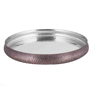 Блюдо круглое d 33 h3 см (поднос) для подачи Antique нерж. антик P.L. Proff Cuisine