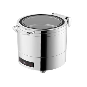 Мармит суповой 10 л электрический 220V 900W с откидной крышкой и окном с дисплеем "Roma" SUNNEX
